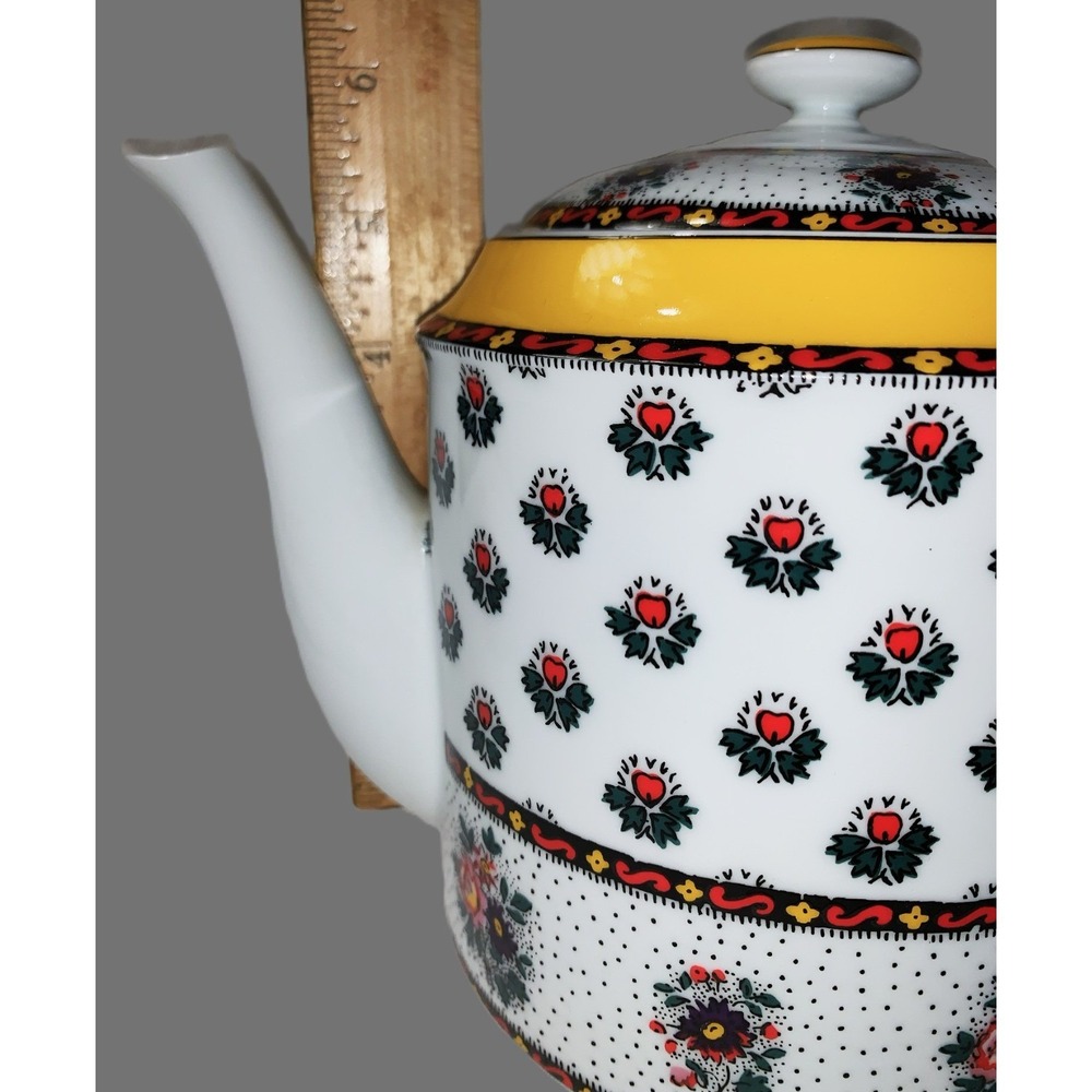 Vtg Souleiado pour Solafrance Tea Set - "La Fleur d'Arles" Pattern - NOS 5pc Set - Picture 11 of 16